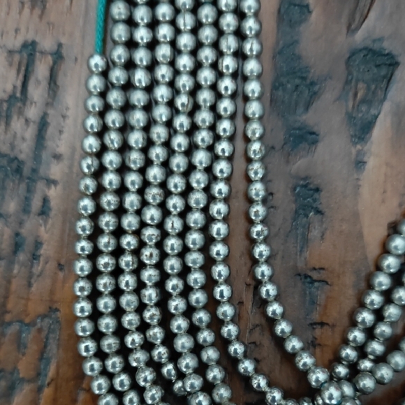 Sterling Silver Navajo Pearl Necklace Artisian Made - Picture 6 of 10